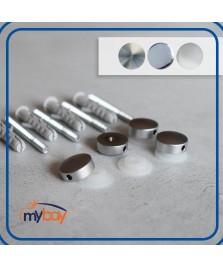 Coprivite decorativo Fisso Nano in acciaio inox per montaggio frontale a parete
