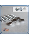 Coprivite decorativo Fisso Nano in acciaio inox per montaggio frontale a parete