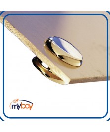 Distanziale decorativo Fisso Mini in ottone cromato con chiusura a brugola laterale