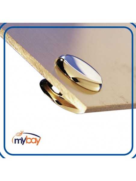 Distanziale decorativo Fisso Mini in ottone cromato con chiusura a brugola laterale