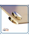 Distanziale decorativo Fisso Mini in ottone cromato con chiusura a brugola laterale