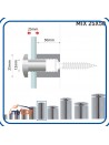Distanziale Fisso Mix Ø25mm in ottone cromato a vite frontale