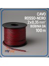 Cavo rosso/nero 2x0,35 mm² – bobina 100m