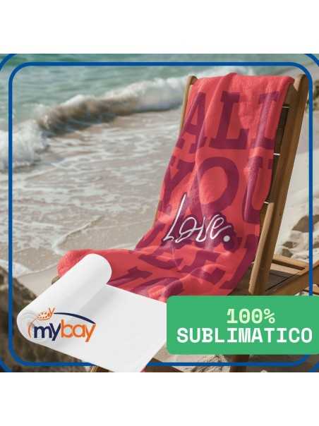 Telo mare sublimazione 80x160 cm cotone/poliestere 400gr