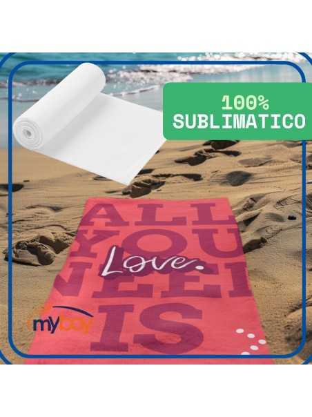 asciugamano sublimazione microfibra, asciugamano 50x100, stampa sublimatica, asciugamano sportivo personalizzato