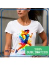 T-shirt donna sublimazione B&C effetto cotone 100% poliestere