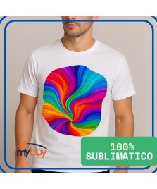 T-shirt uomo B&C sublimazione effetto cotone 100% poliestere