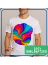 T-shirt uomo B&C sublimazione effetto cotone 100% poliestere