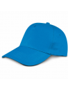 Cappellino golf unisex adulto 5 pannelli – Cotone regolabile azzurro
