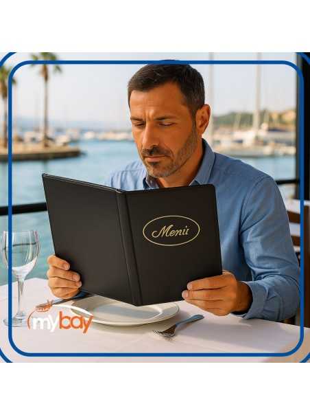 porta menù maxi formato 23,5x31,5 cm in finitura cuoio