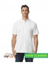 Polo Soft Style Gildan BIANCA 100% cotone piqué