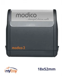 Timbro Modico 3 preinchiostrato 18x52 mm – Alta definizione 600 dpi