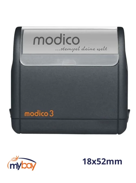 Timbro Modico 3 preinchiostrato 18x52 mm – Alta definizione 600 dpi