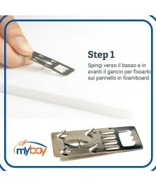 Gancio metallico autoperforante - Conf. da 100 pezzi