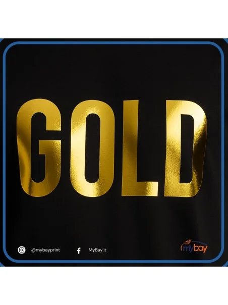 Termoadesivo specchio 120µ – Effetto metallico oro