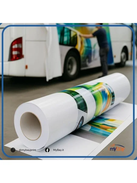 Vinile bianco semilucido coprente removibile 76 cm x 50 m