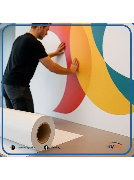 PVC monomerico bianco opaco rimovibile 106cm x 50 mt