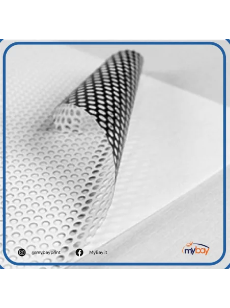 One Way vinile bianco perforato