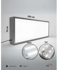 Insegna luminosa cassonetto monofacciale 70x250 cm