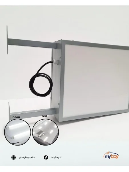 Insegna luminosa bifacciale 50x70 cm