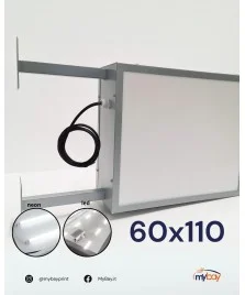 Insegna luminosa bifacciale 60x110 cm – Cassonetto