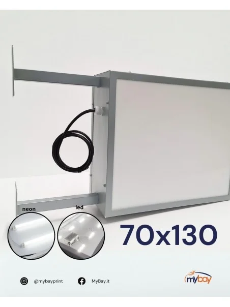 Insegna bifacciale 70 x 130