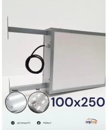 Insegna bifacciale rinforzata 100x250 cm