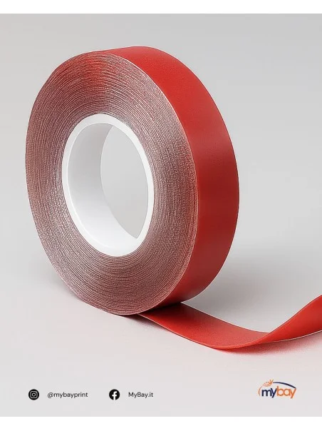 Nastro biadesivo VHB trasparente 1 mm – Acrilico mm 19 x 33 m