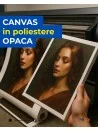 Tela canvas poliestere opaca 220 g/m², finitura matt anti-riflesso, ideale per stampa fotografica eco-solvente.