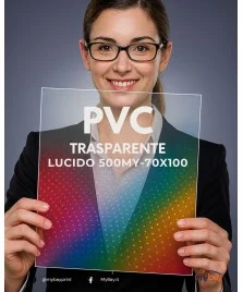 PVC PRINT trasparente lucido 70x100 - 500my