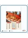 calendario gastronomico 2026 a 6 fogli in carta patinata