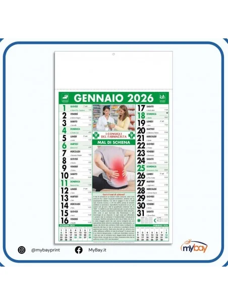 Calendario illustrato Farmacia 2026 – 12 fogli