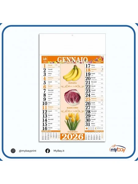 Calendario illustrato Orto e Giardino 2026 – 12 fogli