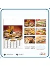 calendario panificazione 2026 con testata personalizzabile 32x10 cm