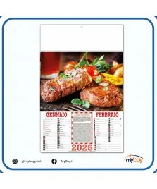 Calendario illustrato Gastronomia Carne – 6 fogli
