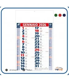 calendario olandese bilaterale 12 fogli 28,8x47 cm carta patinata