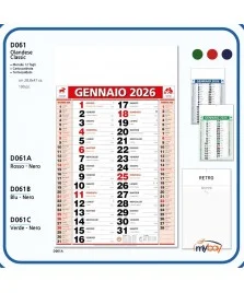Calendario Olandese Bilaterale – 12 fogli 28,8x47 cm con testata personalizzabile
