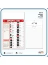 calendario olandese note 12 fogli 28,8x47 cm tre colori