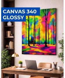 Tela canvas cotone finitura lucida, 340 gr/mq