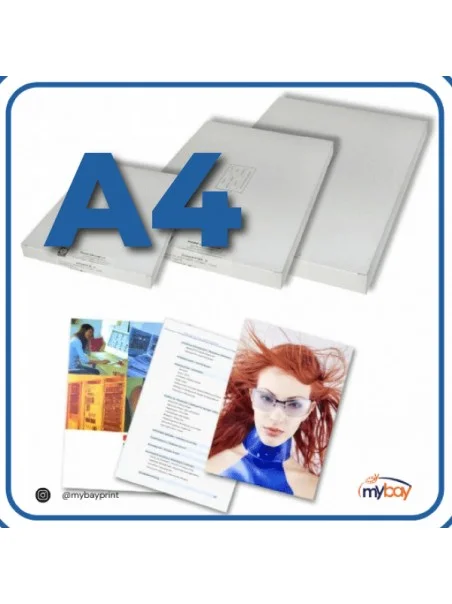 Pouches per plastificatrice formato A4 lucide disponibili in diversi spessori.