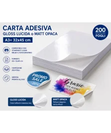 carta adesiva per stampante laser