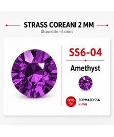 Strass coreani SS6-04 Amethyst 2 mm confezione 72000 pezzi