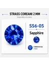 trass coreani SS6-05 Sapphire da 2 mm, termoadesivi, confezione da 72000 pezzi.