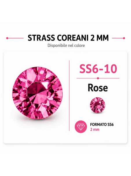 Strass coreani SS6-10 Rose da 2 mm, in stock con offerta su quotazione.