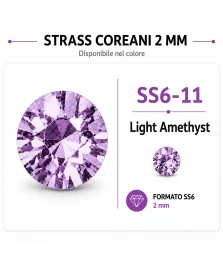 Strass coreani SS6-11 Light Amethyst 2 mm