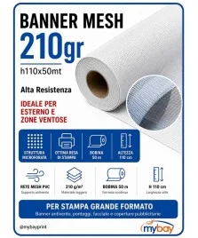 Rete Mesh PVC 210 g 110 cm – Bobina 50 m antivento
