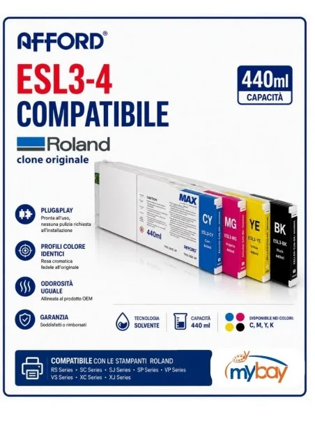 Roland ESL3-4 440ml Compatibile – Cartuccia Solvente