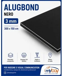 Alugbond 3 mm 300x150 NERO