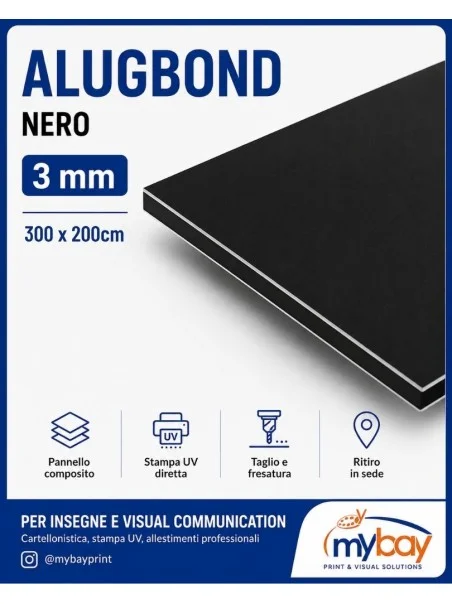 Alugbond 3 mm 300x200 NERO