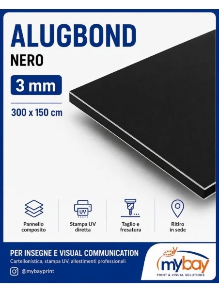 Alugbond 3 mm 300x150 NERO